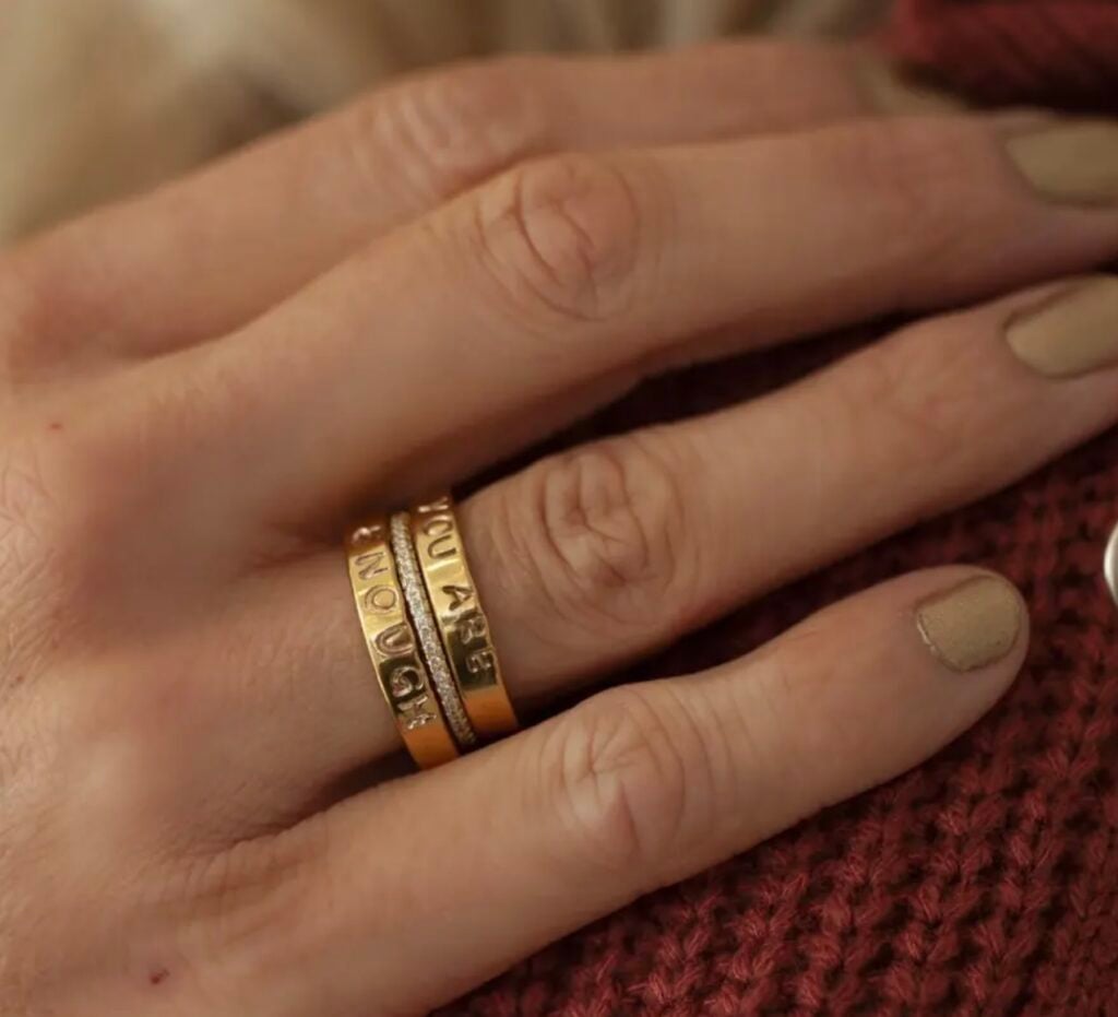 stackable ring in gold
