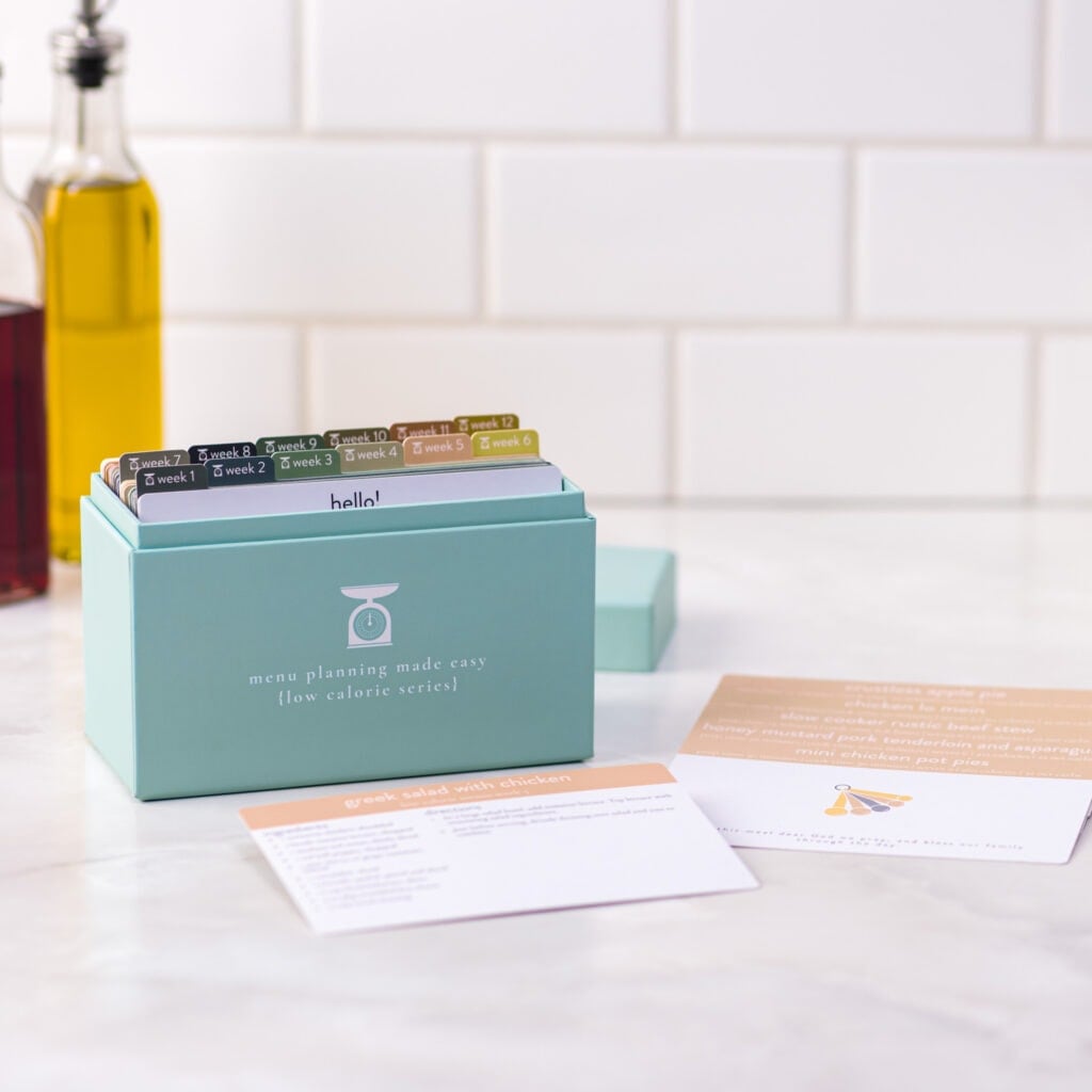 Low Calorie Menu Plan kitchen counter