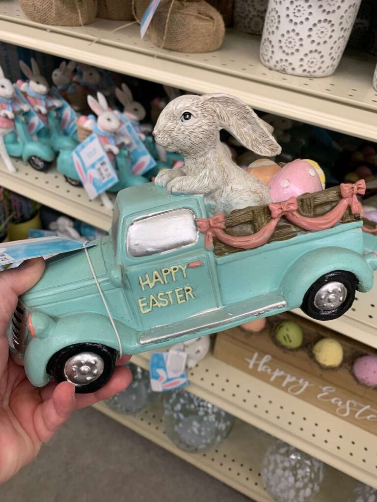 Big Lots Easter Decor Bunny in Truck