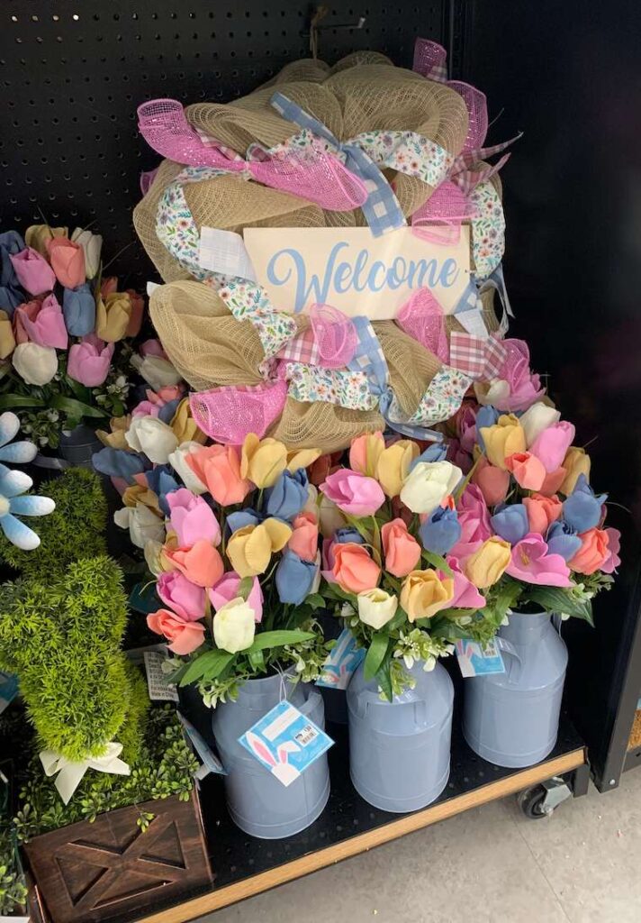 big lots flowers and spring wreath