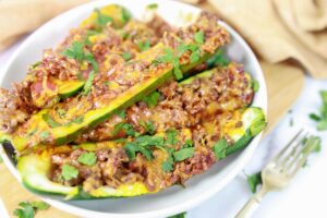 enchilada stuffed zucchini