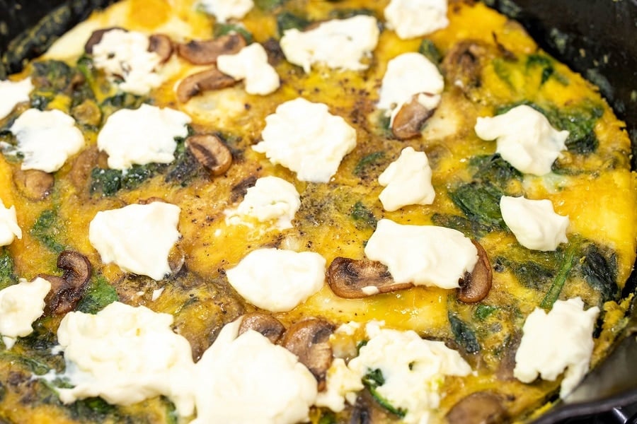 Cheese on top of Eggs Florentine