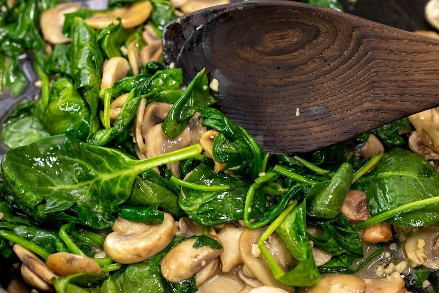 vegetables for Eggs Florentine recipe