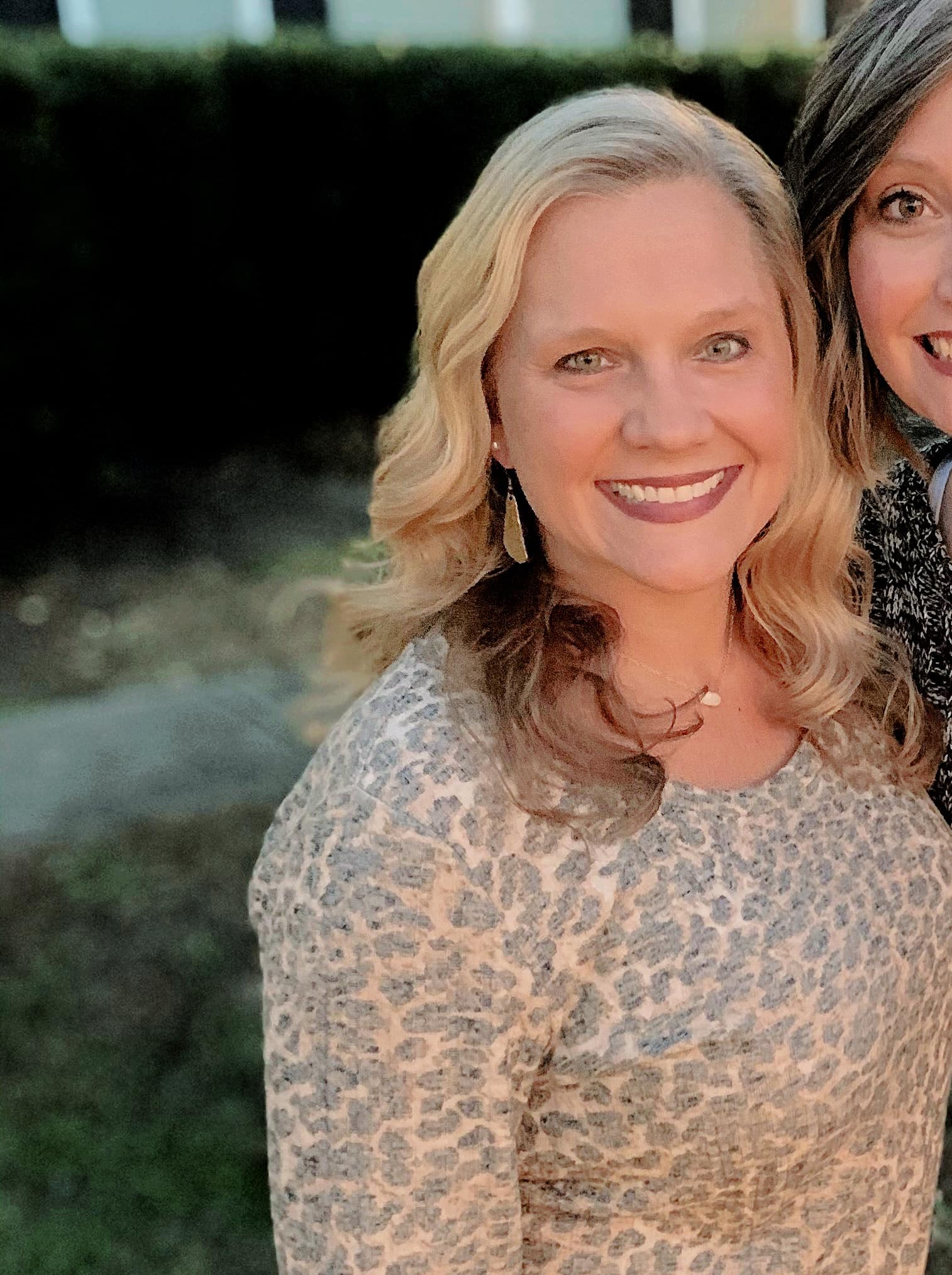 woman with curled hair