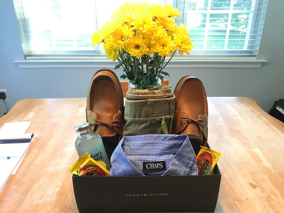 boys shoe box easter basket idea