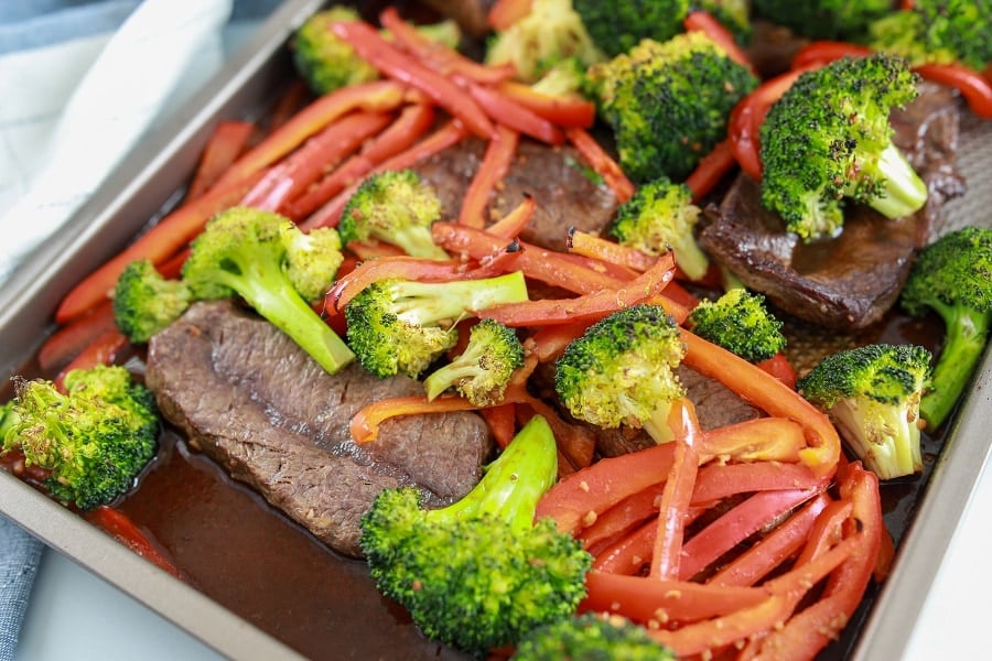 One Pan Asian Steak Marinade with Veggies