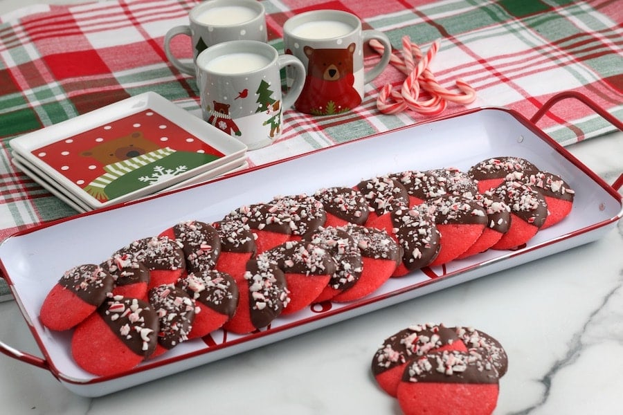 Peppermint Cookies on a Tray