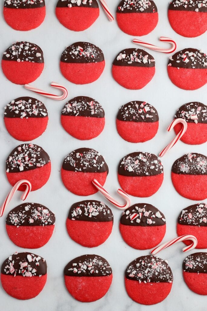 Cookies on parchment paper