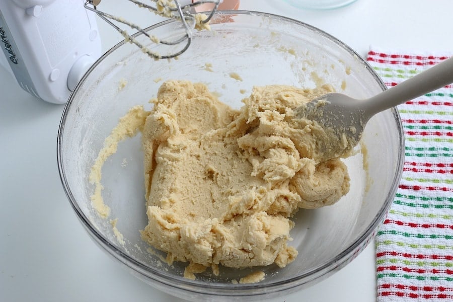 Basic Cookie Dough Mixed in Bowl Ready to Make Vanilla Cookie Recipe