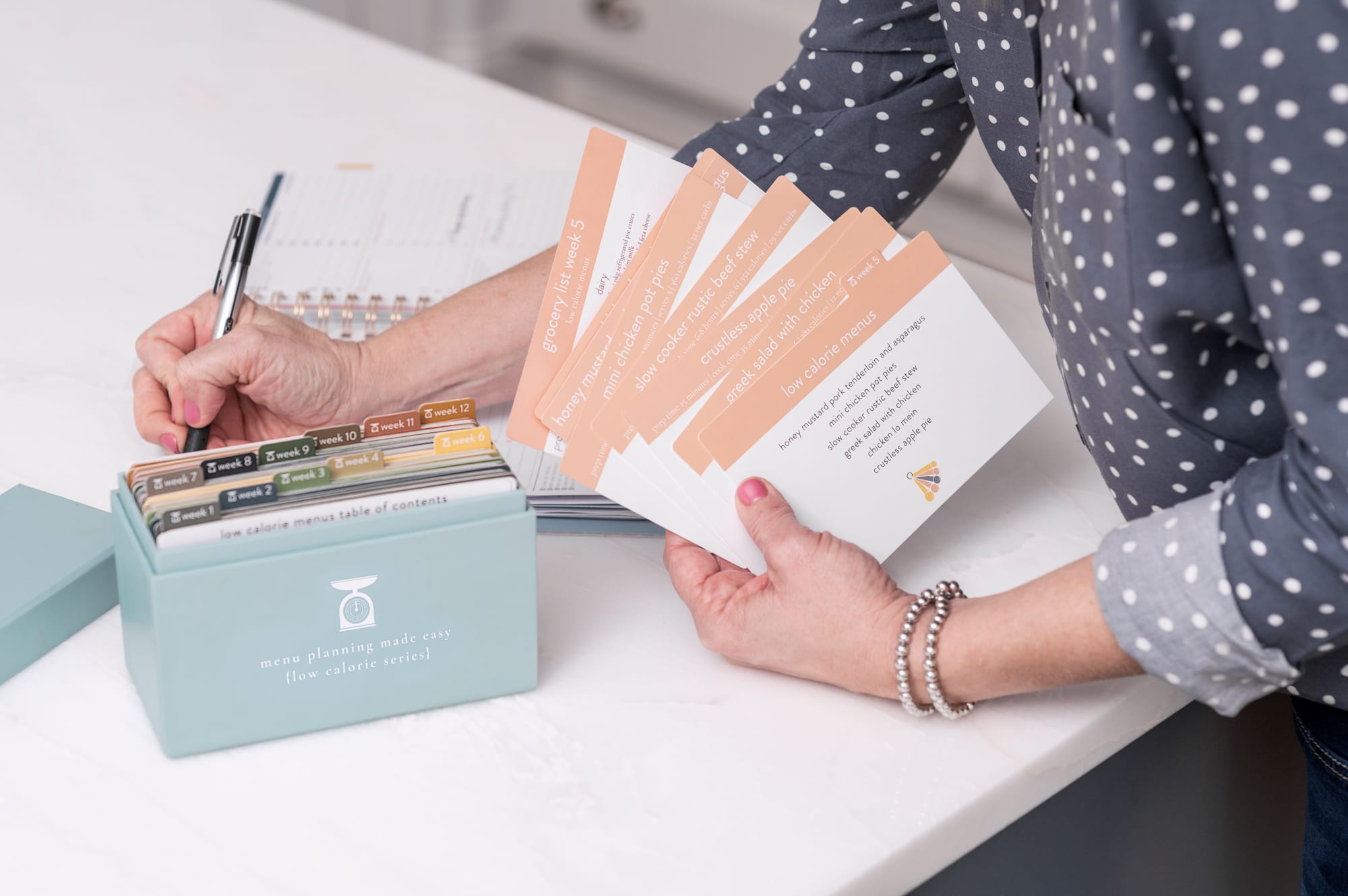 Low Calorie menu box with planner