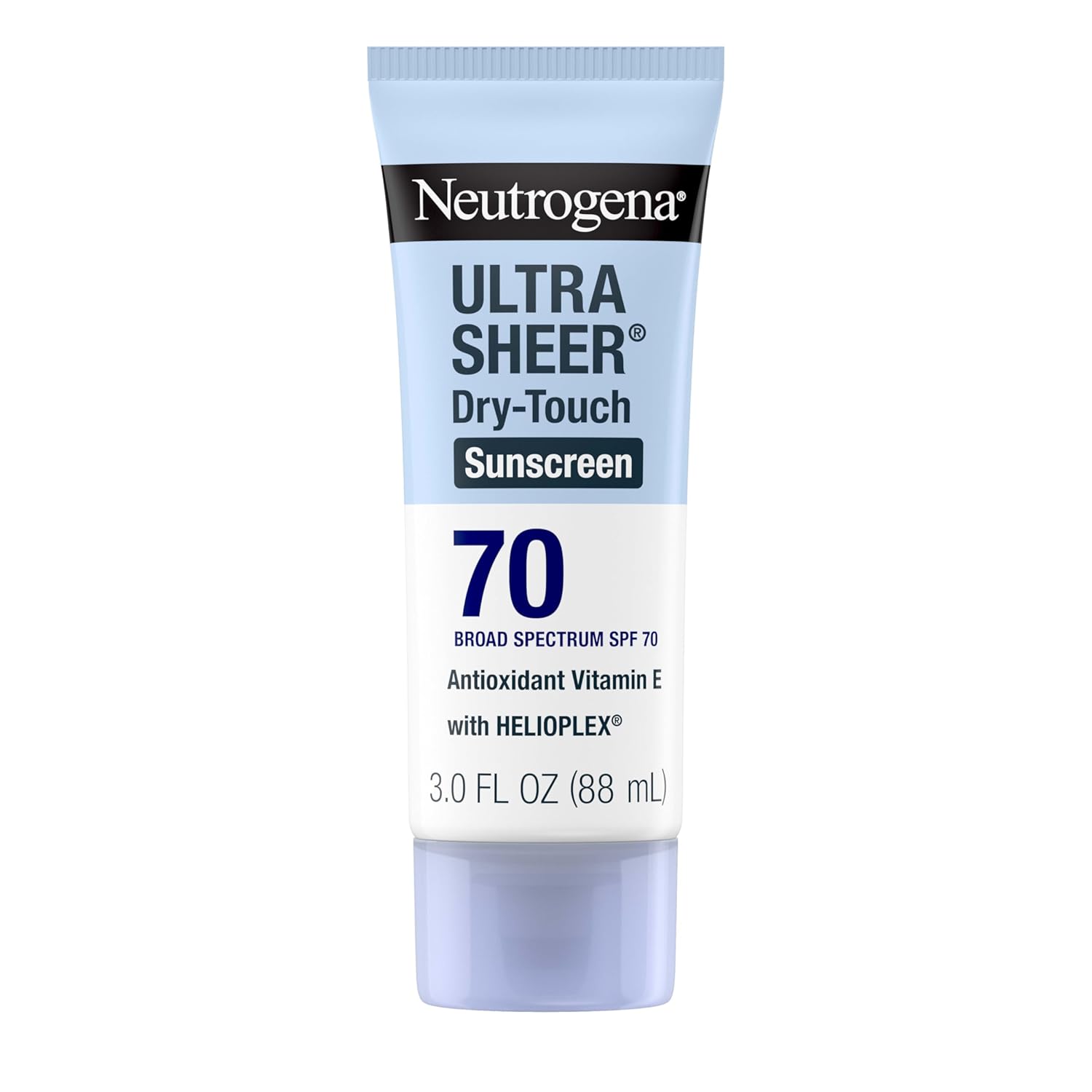 Neutrogena Ultra Sheer Dry Touch Sunscreen Lotion SPF 70, Broad Spectrum, Water Resistant 80 Min, Oil Free, Oxybenzone Free, Non Comedogenic, Matte Finish