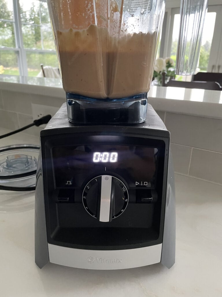 Making dip in a blender