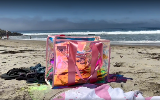 pink beach bag