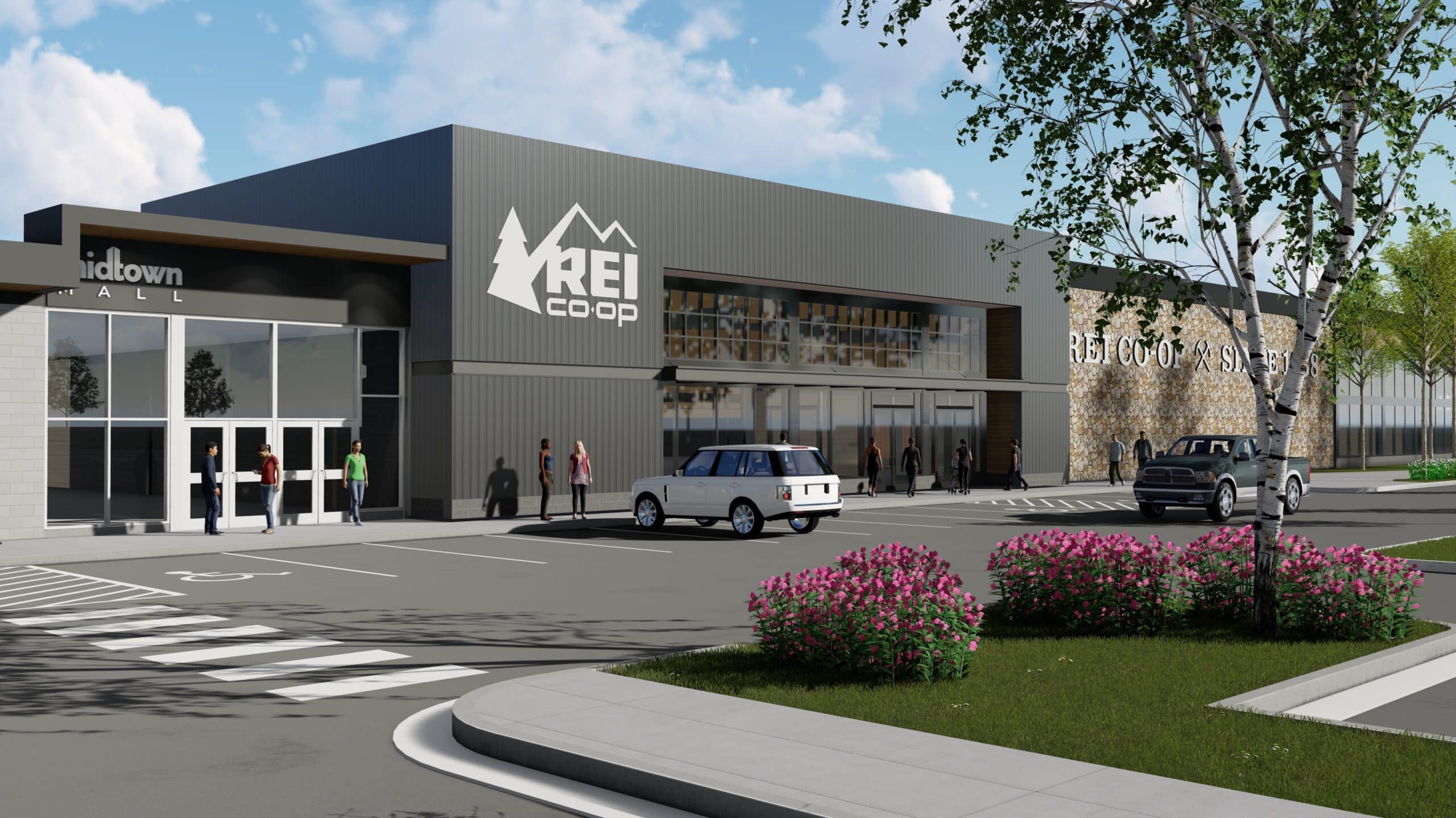 front of rei store