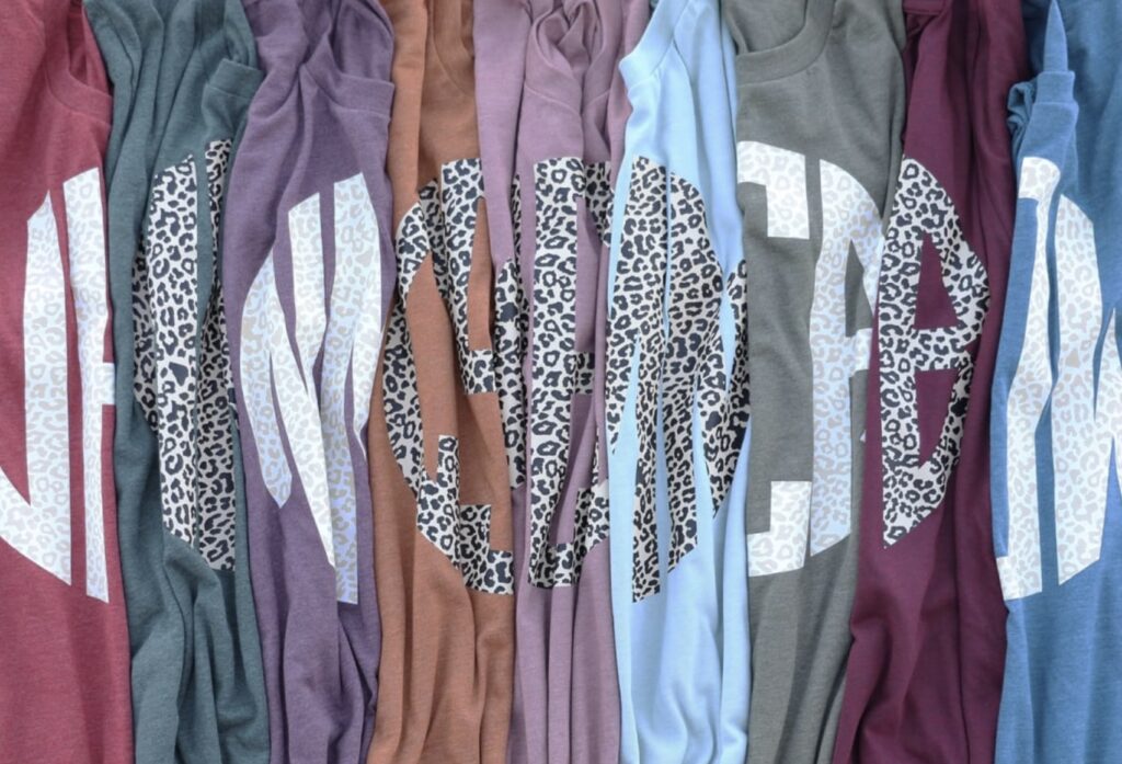 leopard tee color options