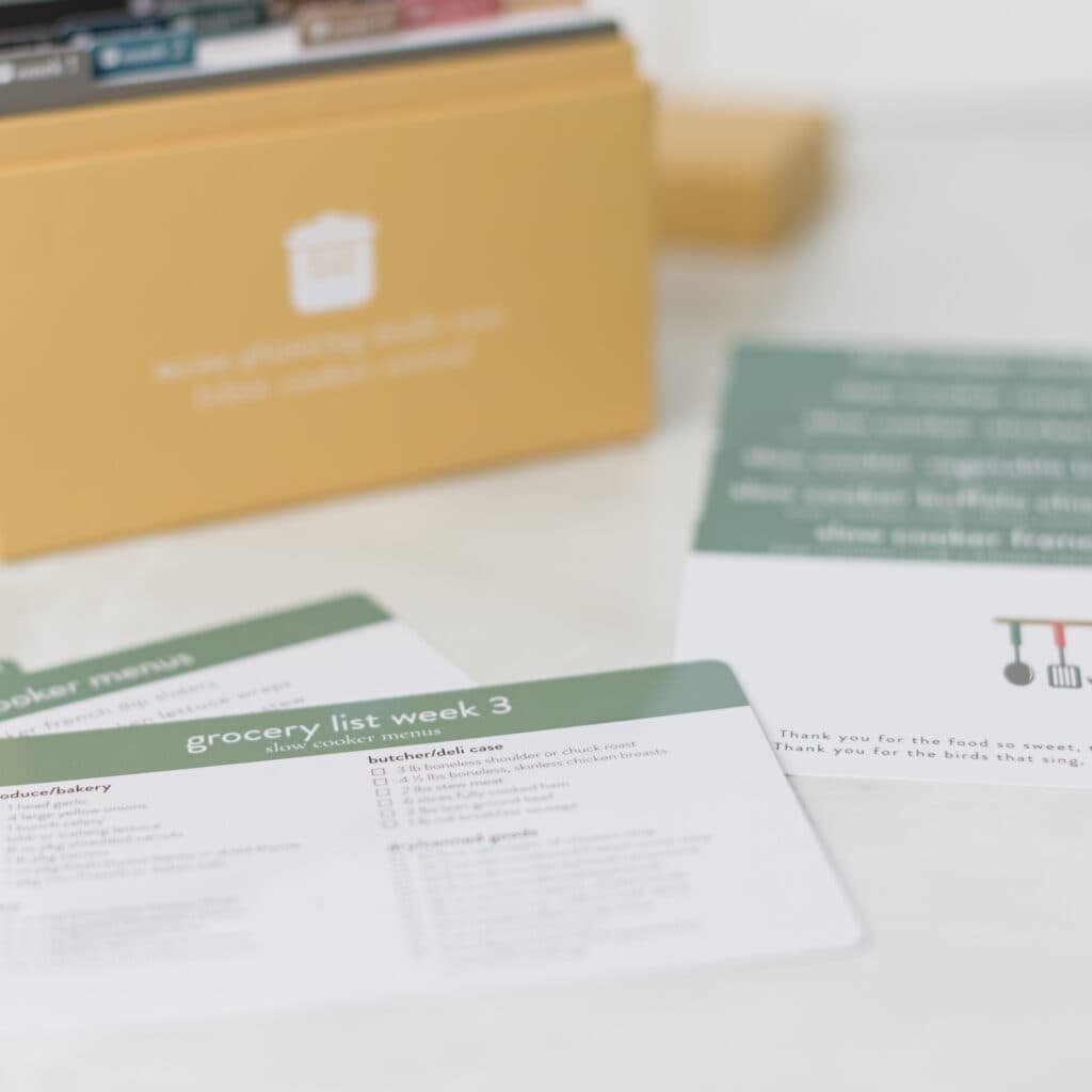 2021 Slow Cooker Menu Plan grocery list week 3