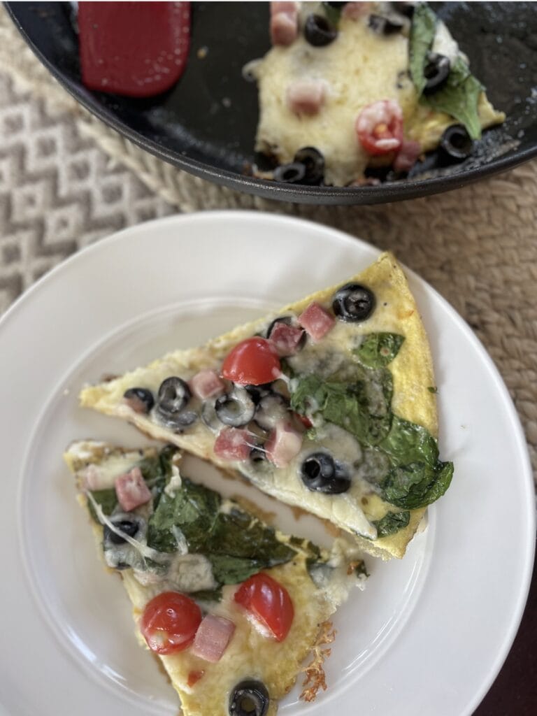 Breakfast Pizza recipe Finished Product on Plates