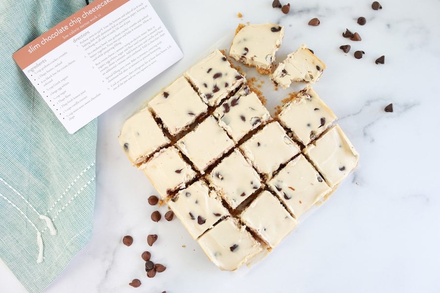 Skinny Cheesecake Bars with Recipe 