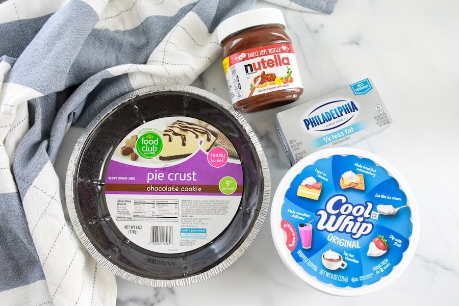 Ingredients for Chocolate Hazelnut Pie