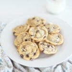 Chocolate chip cookies on a plate