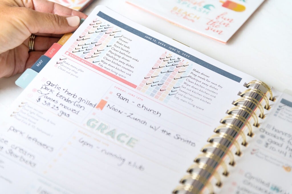 2022 Planner Weekly checklist