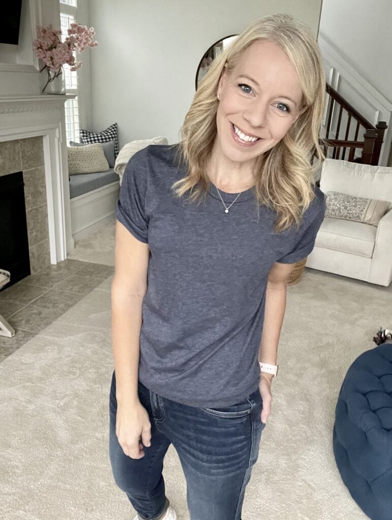 Long Length t Shirt with Jeans