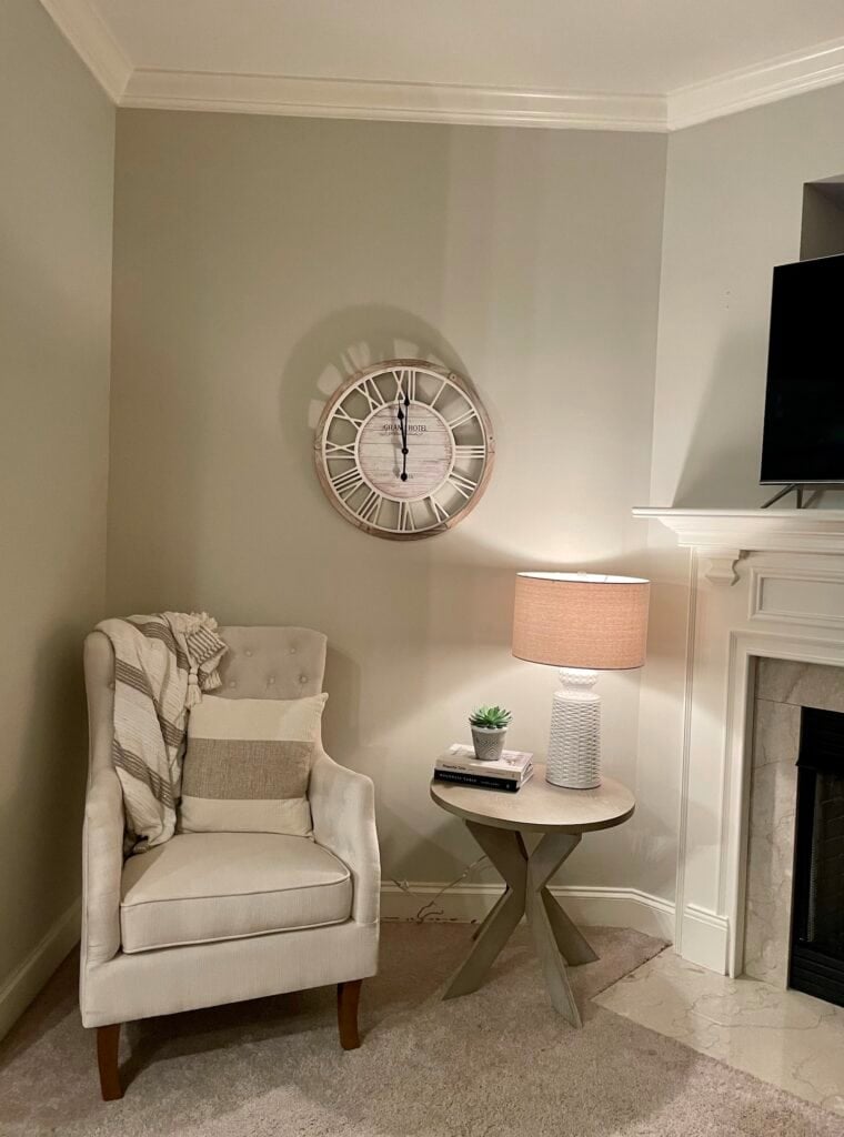 room after painting with edgecomb gray from benjamin moore