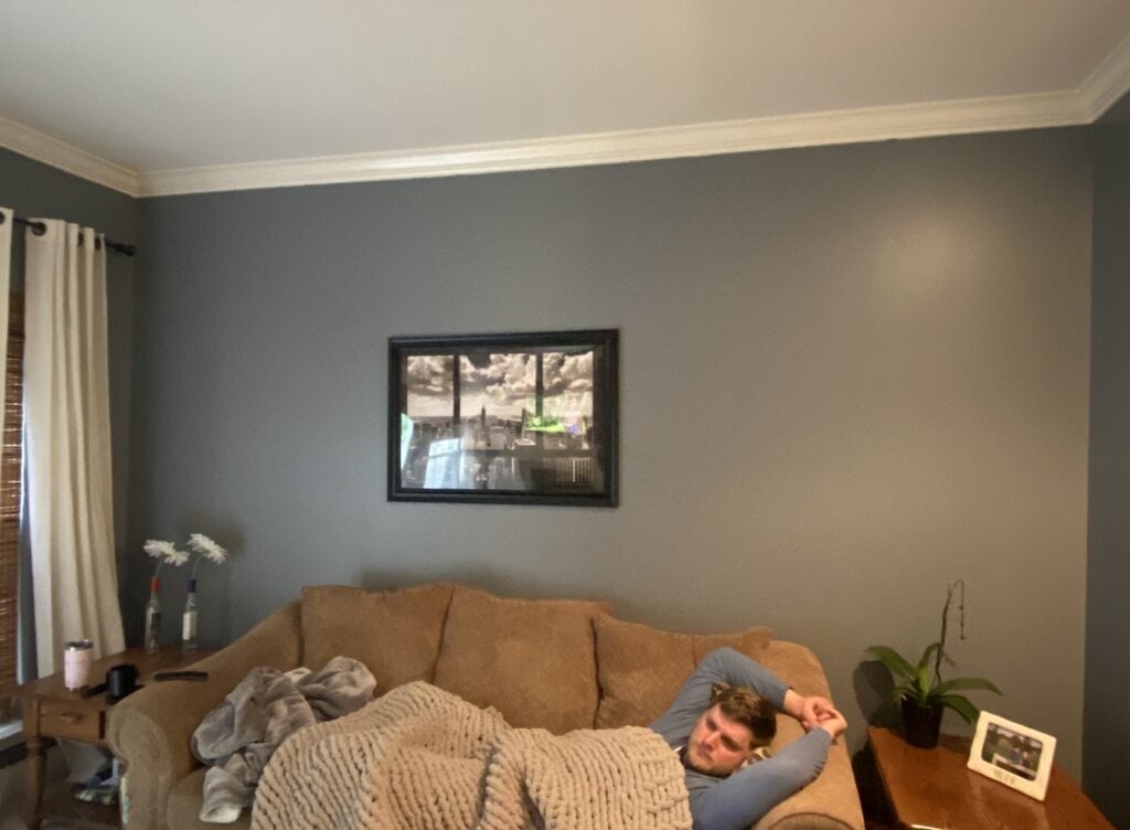 living room before painting 