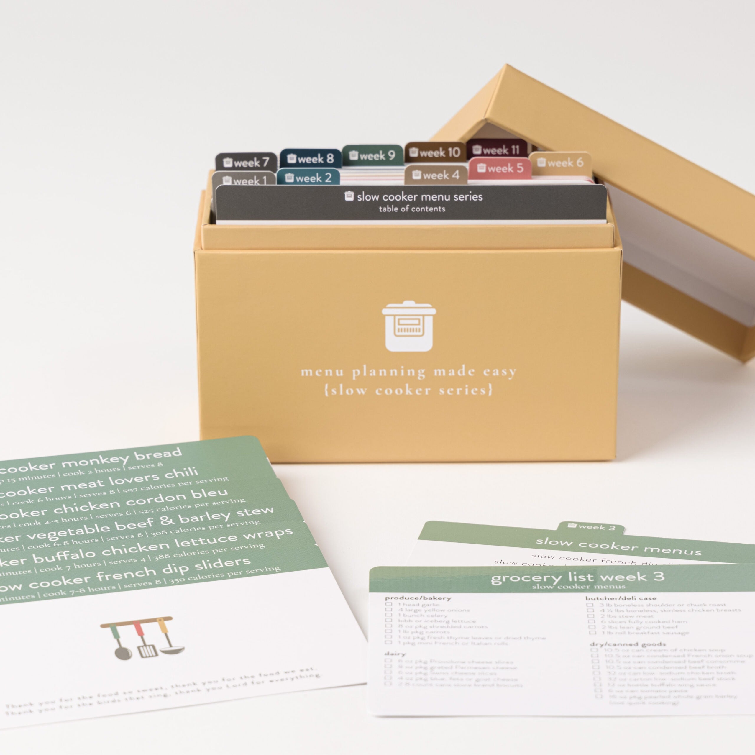 slow cooker menu plan