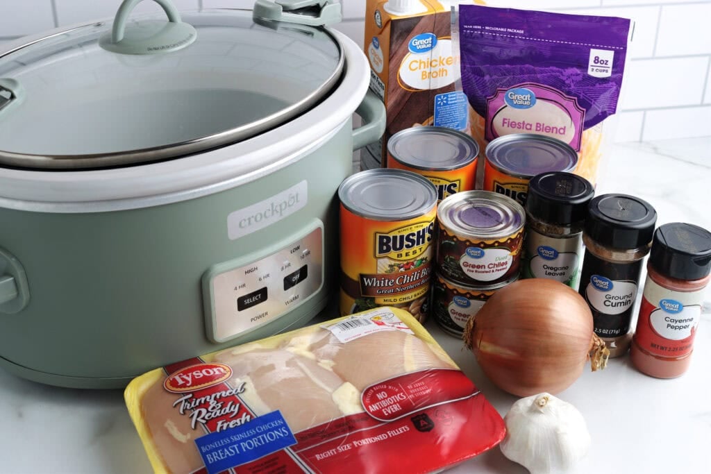 Ingredients for white chicken chili