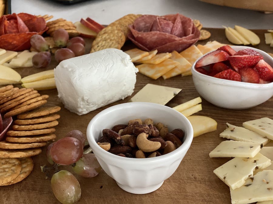 finished charcuterie board