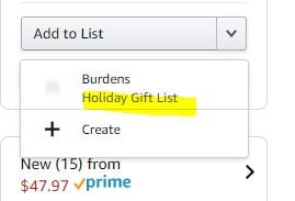 how to add to amazon wish list 