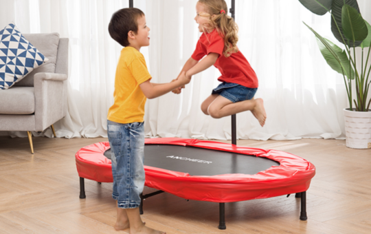 kids on trampoline