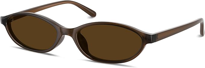 oval sunglasses brown