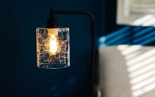personalized map lamp