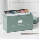 Slow cooker volume 2 box with grocery list and recipes on kitchen counter