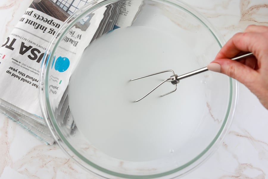 Homemade Window Cleaner Ingredients Mixed