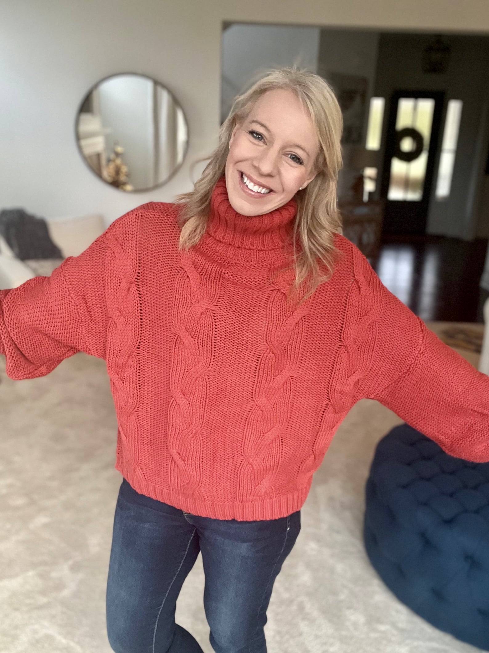 trying clothes from amazon