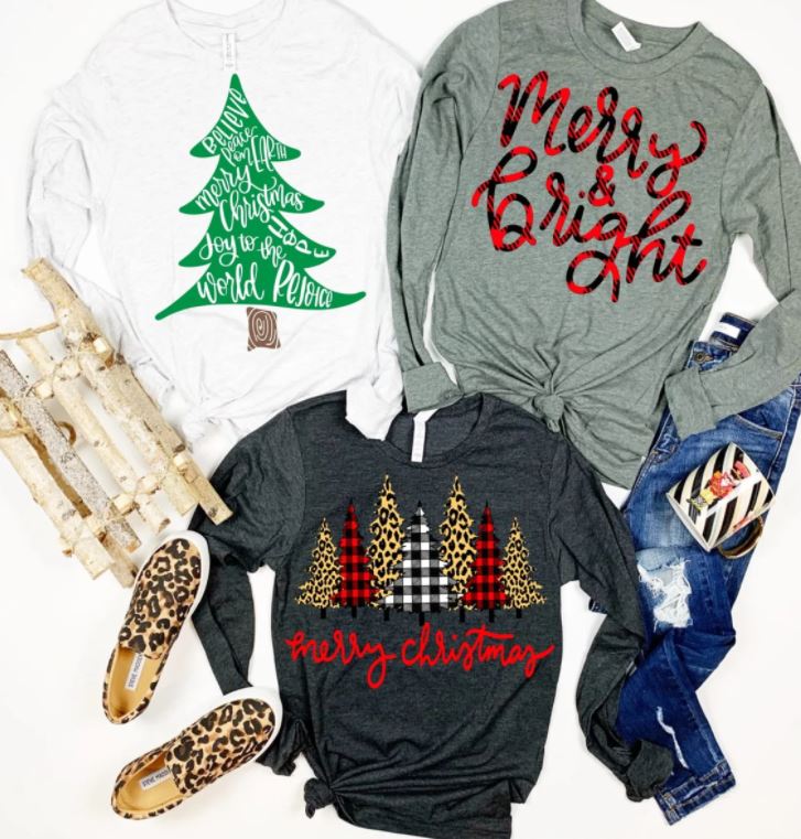 long sleeve christmas tees