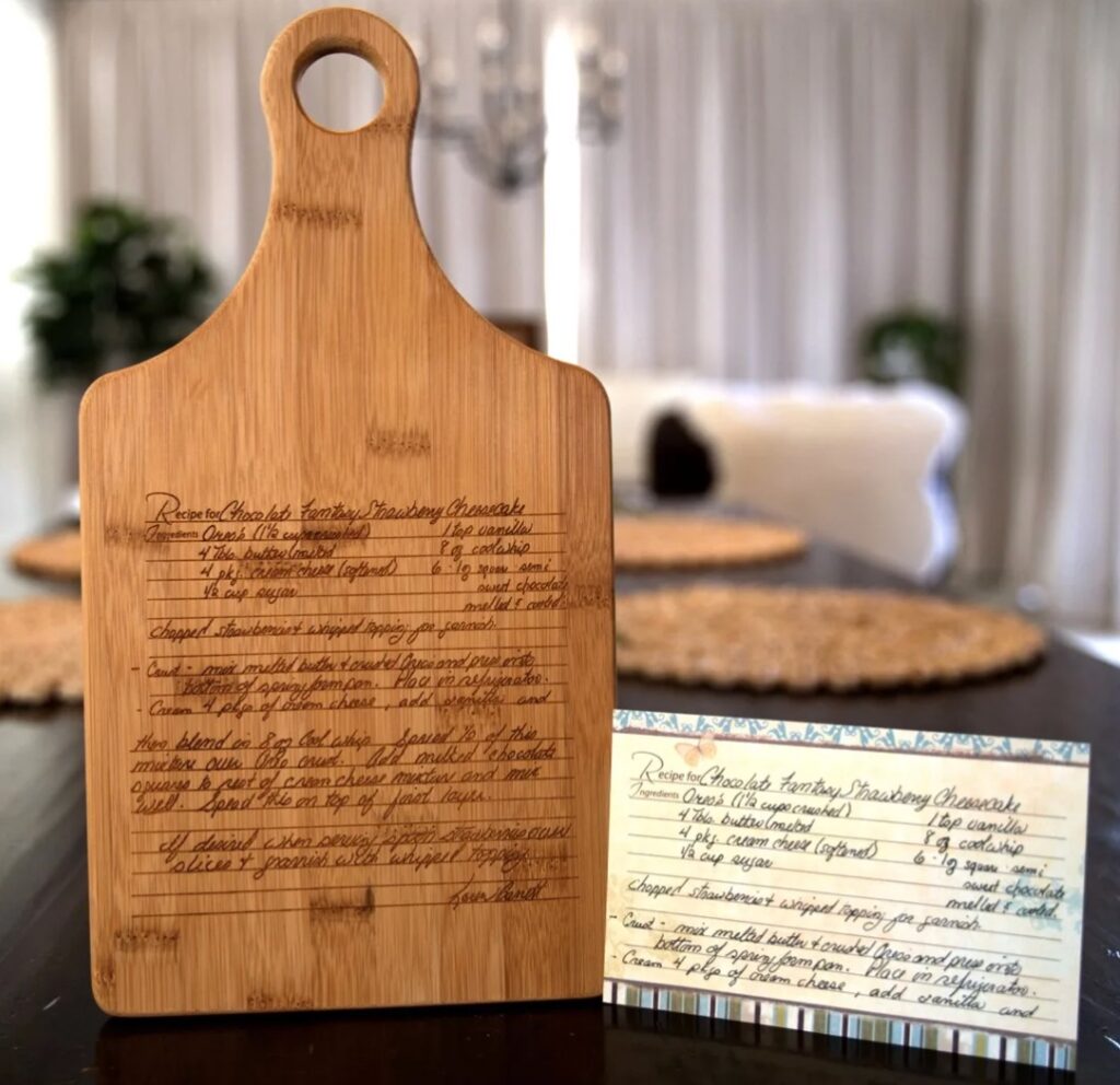 recipe cutting board