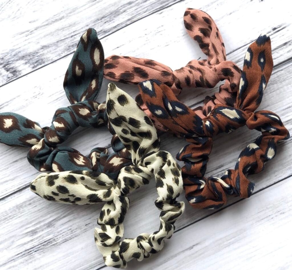 leopard scrunchies