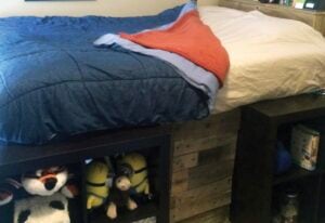 platform storage bed