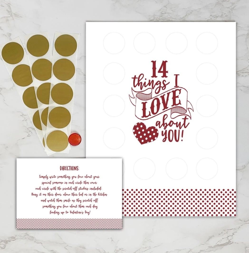 valentine scratch off directions