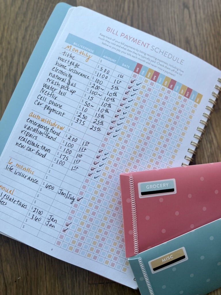 Creating a Bill Payment Schedule