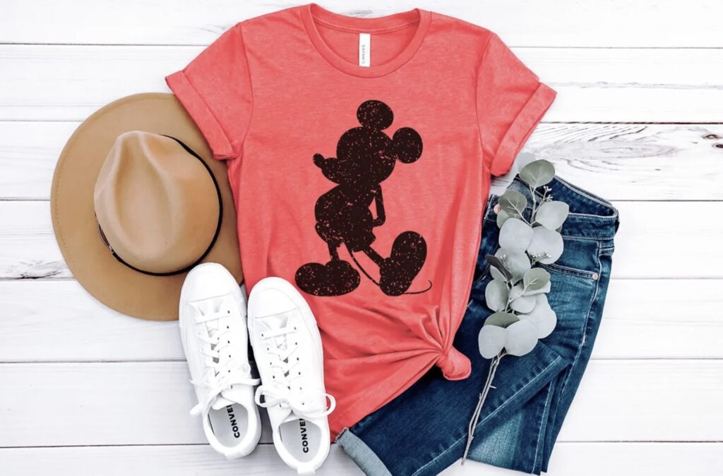 mickey mouse silhouette tee
