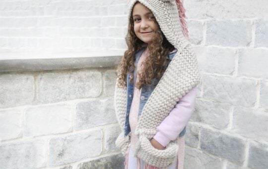 unicorn hooded scarf