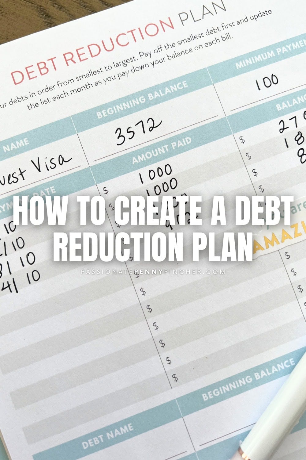 How to Create A Debt Reduction Plan PPP
