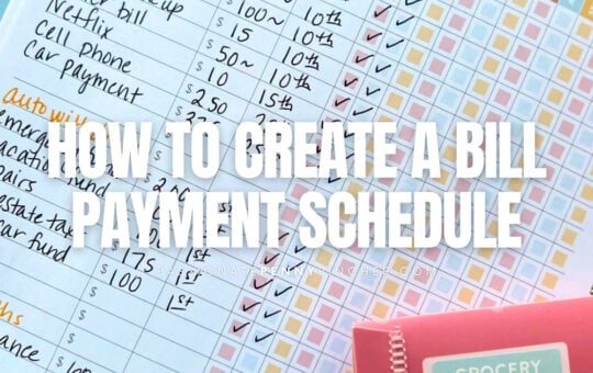 How to Create a Bill Payment Schedule PPP