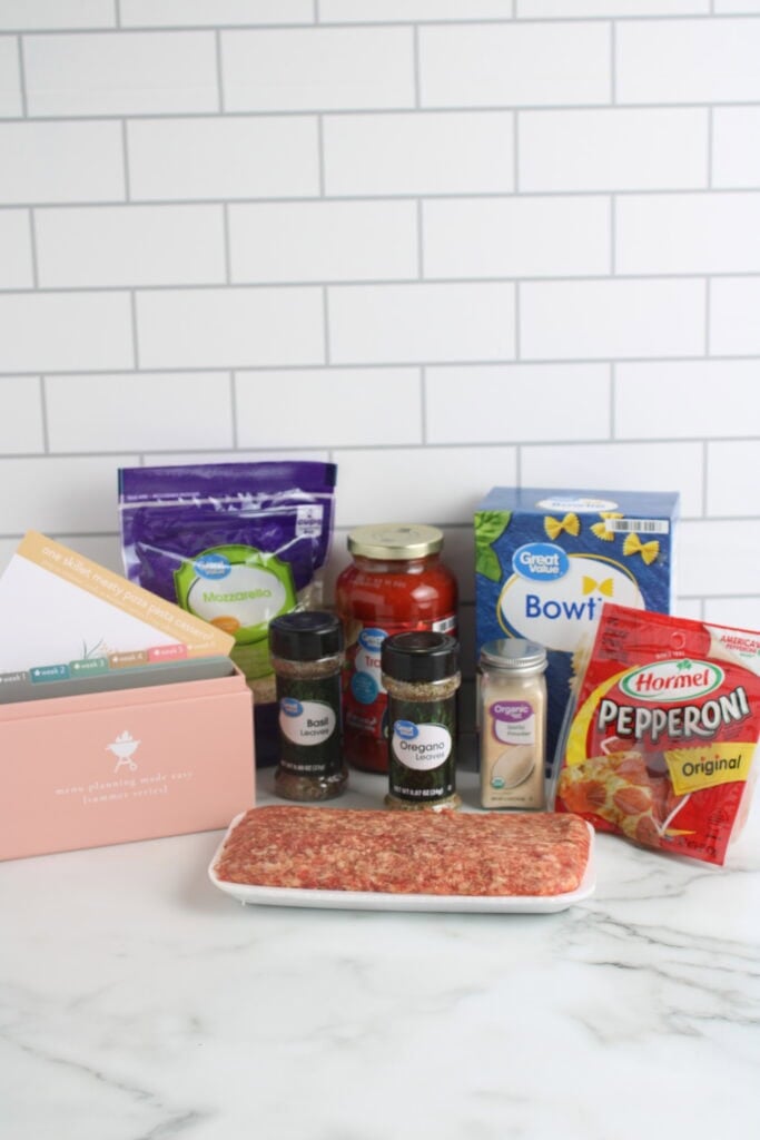 One Skillet Meaty Pizza Pasta Casserole Ingredients 6 One Skillet Meaty Pizza Pasta Casserole Ingredients 6