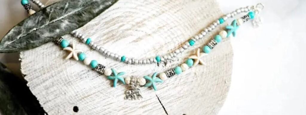 anklet with sea shells